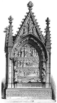 Tomb of Dagobert I (603-689), Merovingian king, Basilisque Saint-Denis, 1849