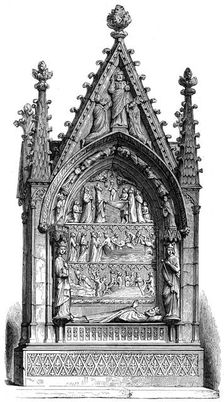 Tomb of Dagobert I (603-689), Merovingian king, Basilisque Saint-Denis, 1849
