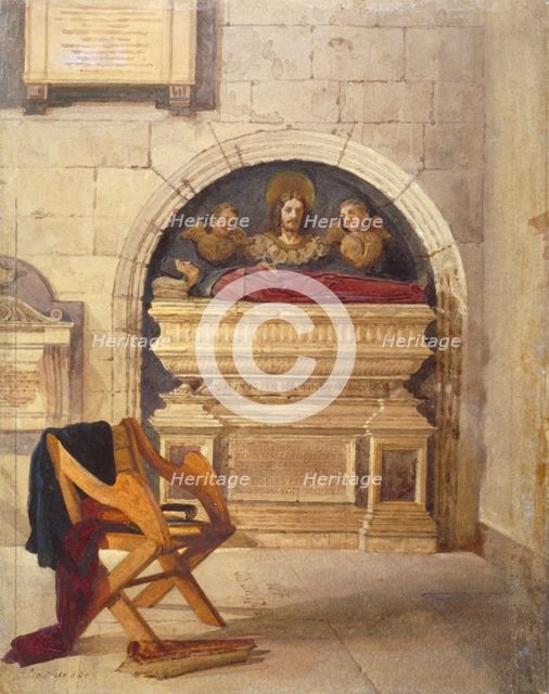 Tomb of Dr John Yonge, Rolls Chapel, Chancery Lane, London, 1880. Artist: John Crowther