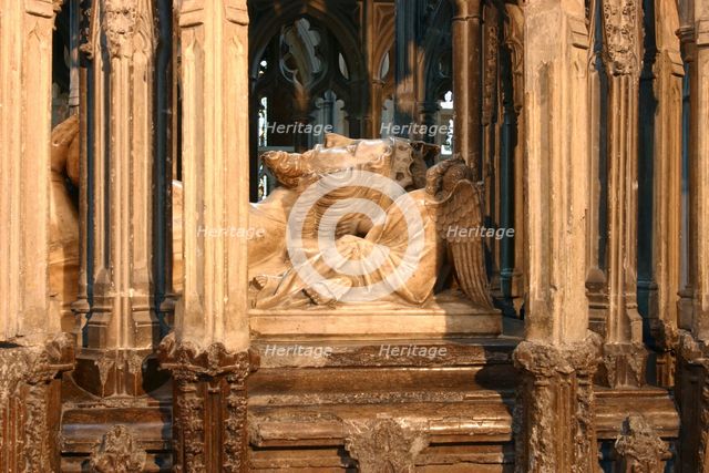 Tomb of Edward II, Gloucester Cathedral, Gloucestershire.  Creator: Peter Thompson.