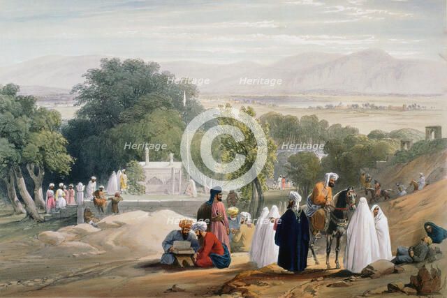 Tomb of Emperor Babur, Kabul, First Anglo-Afghan War 1838-1842. Artist: James Atkinson