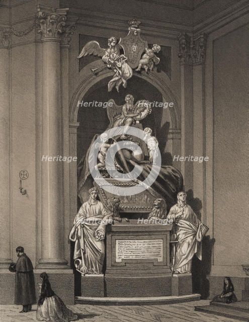 Tomb of Ferdinand VI, in the Convent of the Royal Salesas, commissioned by Charles III to Frances…