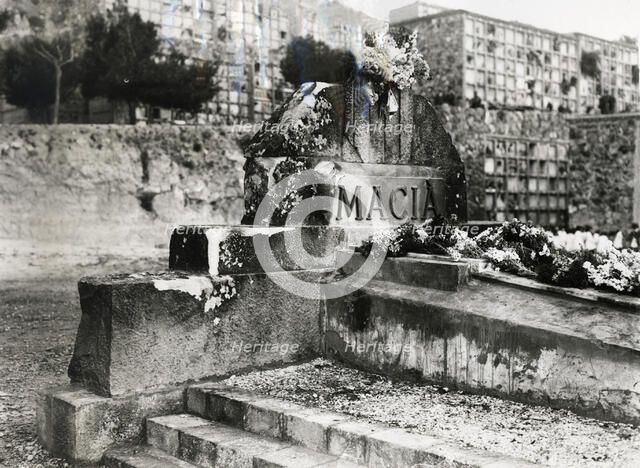 Tomb of Francesc Macia, president of the Generalitat de Catalonia.