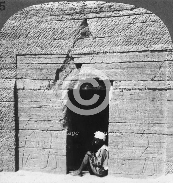 Tomb of Harkhuf, a frontier baron in the days of the pyramid builders, Assuan (Aswan), Egypt, 1905.Artist: Underwood & Underwood