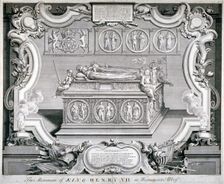 Tomb of Henry VII and Queen Elizabeth, Westminster Abbey, London, c1750. Artist: Claude Dubosc