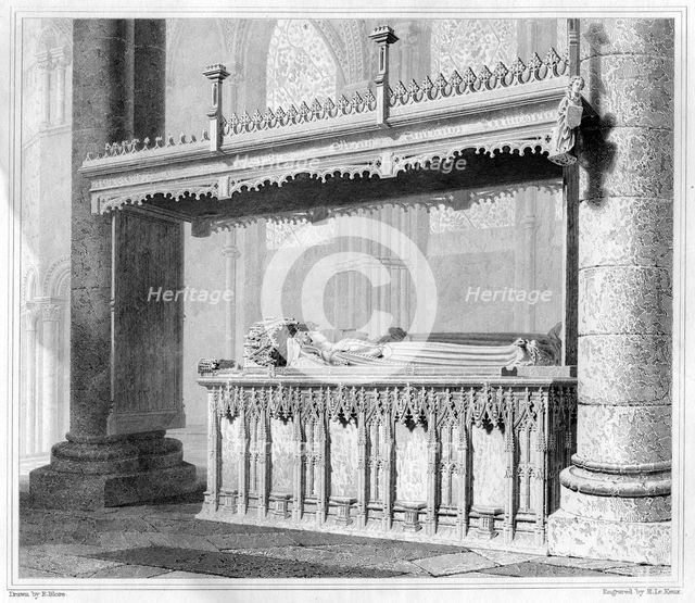 Tomb of Henry IV and his Queen Joan of Navarre in Canterbury Cathedral, 1825. Artist: John Le Keux