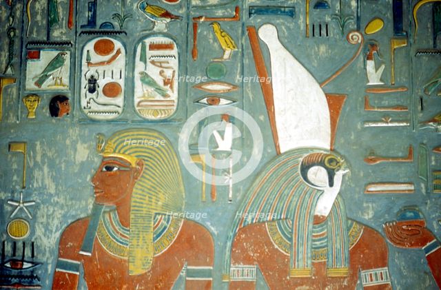 Tomb of Horemheb, last king of 18th dynasty, Ancient Egyptian, c1292 BC. Artist: Unknown