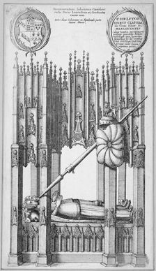 Tomb of John of Gaunt, old St Paul's Cathedral, City of London, 1656. Creator: Wenceslaus Hollar
