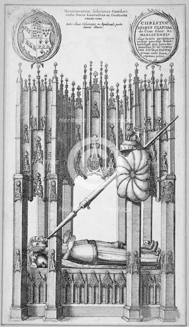 Tomb of John of Gaunt, old St Paul's Cathedral, City of London, 1656. Creator: Wenceslaus Hollar.