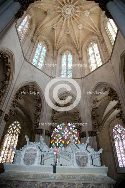 Tomb of John I and Philippa, Founder's Chapel, Monastery of Batalha, Batalha, Portugal, 2009. Creator: Samuel Magal.