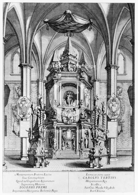 Tomb of Joseph I, Emperor of Hungary, King of Bohemia, 1700-1769. Creator: Alessandro Galli Bibiena.