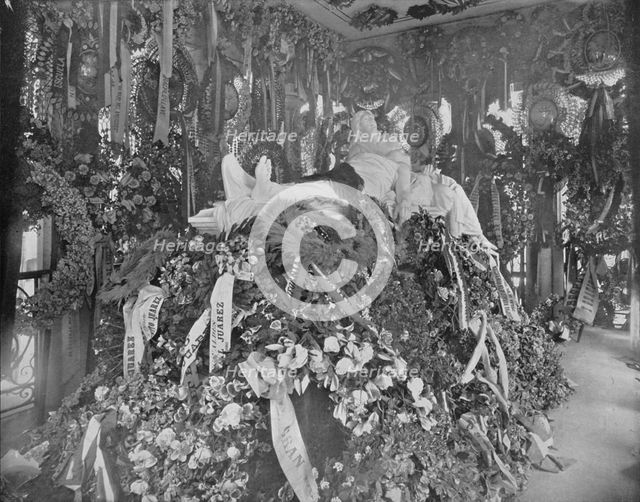 'Tomb of Juarez, San Fernando Cemetery, City of Mexico', c1897. Creator: Unknown.