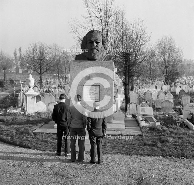 Tomb of Karl Marx, Highgate Cemetery, Hampstead, London, c1970s. Artist: John Gay.
