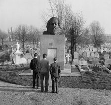 Tomb of Karl Marx, Highgate Cemetery, Hampstead, London, c1970s. Artist: John Gay
