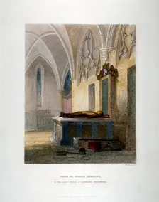 Tomb of Lancelot Andrews in the Lady Chapel, St Saviour's Church, Southwark, London, 1851. Artist: John Wykeham Archer