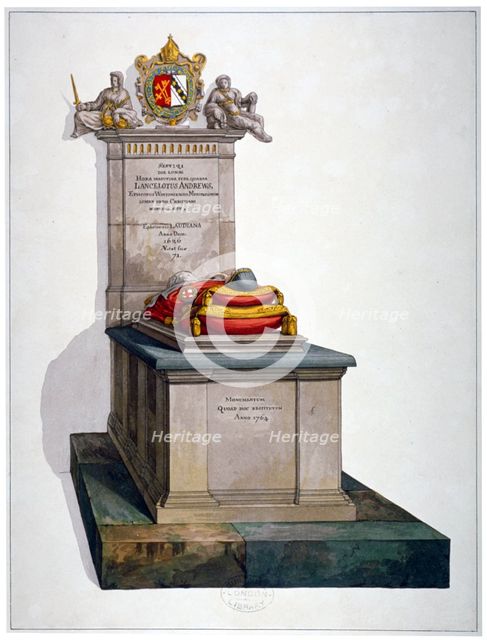 Tomb of Lancelot Andrews, St Saviour's Church, Southwark, London, 1764. Artist: Anon