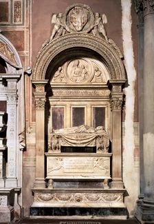 Tomb of Leonardo Bruni (1370-1444), Italian humanist. Work by Bernardo Rossellino
