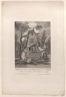 Tomb of Louis XVI and his family, with hidden silhouettes, 1793-1800., 1793-1800. Creator: Anon