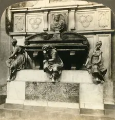 Tomb of Michael Angelo in Church of Santa Croce, Florence, Italy c1909. Creator: Unknown