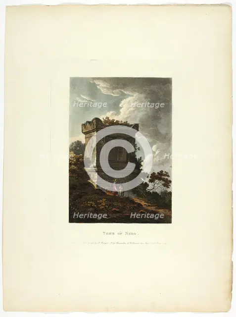 Tomb of Nero, plate 7 from the Ruins of Rome, published December 6, 1796. Creator: Matthew Dubourg.
