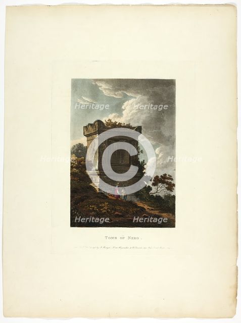 Tomb of Nero, plate 7 from the Ruins of Rome, published December 6, 1796. Creator: Matthew Dubourg.