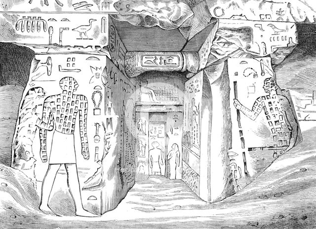Tomb of Nofre Ma, an Egyptian of the Third Dynasty, at Meidoum, 1880. Creator: Unknown.