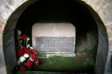 Tomb of Pelagius of Asturias, Holy Cave of Covadonga, Cangas de Onis, Asturias, Spain, 2001. Creator: LTL