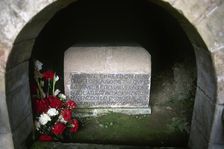 Tomb of Pelagius of Asturias, Holy Cave of Covadonga, Cangas de Onis, Asturias, Spain, 2001. Creator: LTL