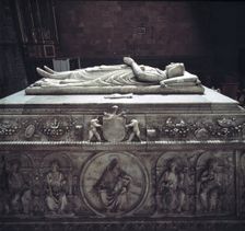 Tomb of Prince Don Juan, carved in 1511, preserved at the Royal Monastery of Santo Tomás de Avila