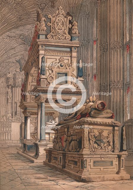 'Tomb of Queen Elizabeth', 1845. Artist: Unknown.