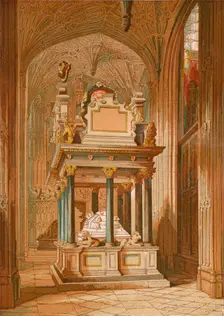 Tomb of Queen Elizabeth. - Westminster Abbey c1845, (1864)