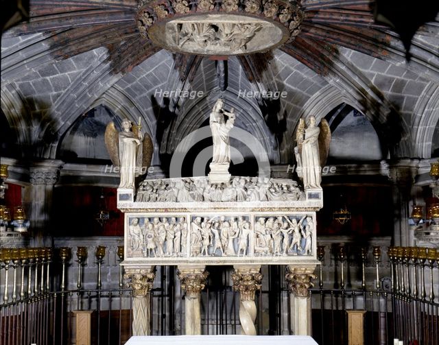 Tomb of Santa Eulalia, polychromed marble (1327-1339).