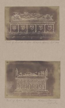 Tomb of Simon de Langham, Tomb of Aymer de Valence, 1839. Creator: Unknown