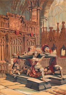 Tomb of Sir Francis Vere in Westminster Abbey c1845, (1864)