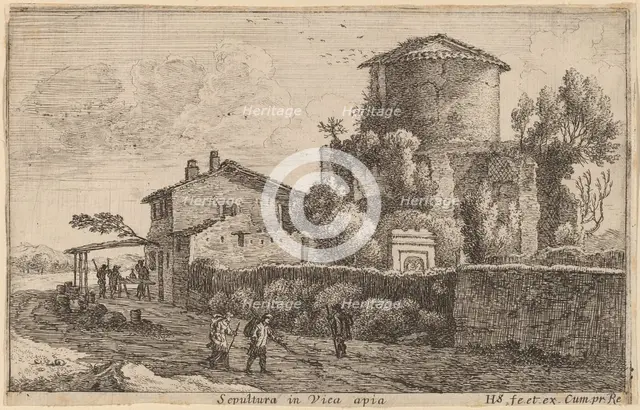 Tomb on the Via Appia. Creator: Herman van Swanevelt.