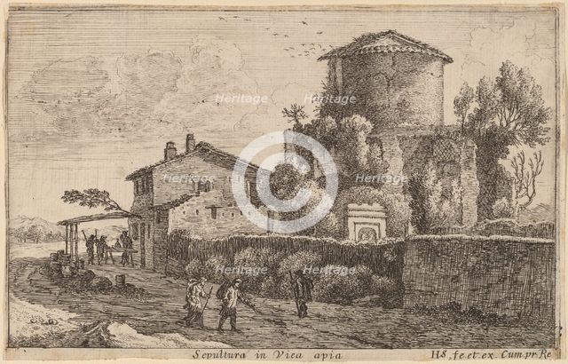 Tomb on the Via Appia. Creator: Herman van Swanevelt.
