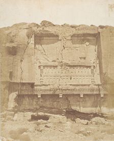 Tomba sulla rocca a Persepolis, 1858. Creator: Luigi Pesce
