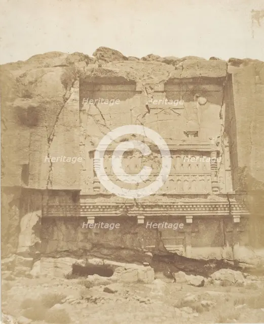 Tomba sulla rocca a Persepolis, 1858. Creator: Luigi Pesce.