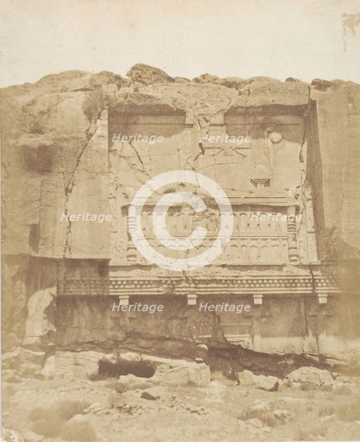 Tomba sulla rocca a Persepolis, 1858. Creator: Luigi Pesce.