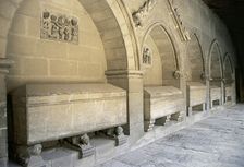 Tombs, Abbey of San Pedro el Viejo, Huesca, Aragon, Spain, 2008. Creator: LTL