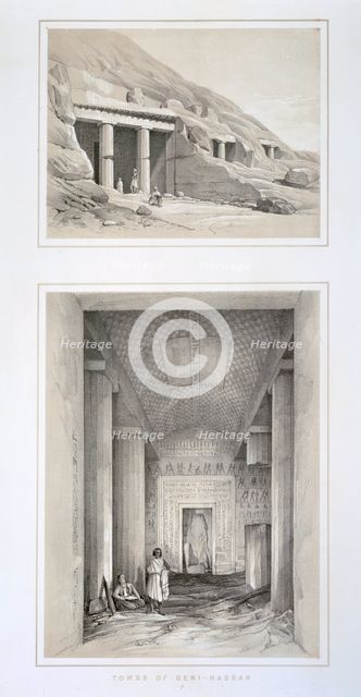 'Tombs of Beni-Hassan', Egypt, 19th century. Artist: George Moore