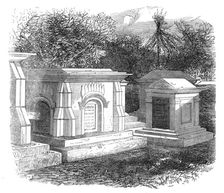 Tombs of English officers at Guzerat, 1864. Creator: Unknown