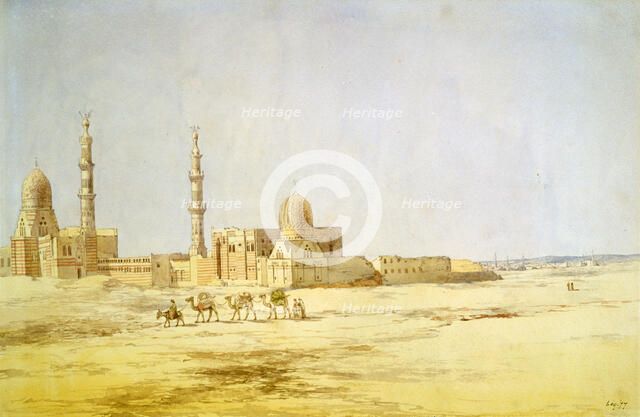 'Tombs of the Caliphs, Cairo', c1842. Artist: Richard Dudd