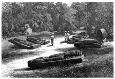 Tombs of the Gond Rajahs, Chanda, central India, 1875