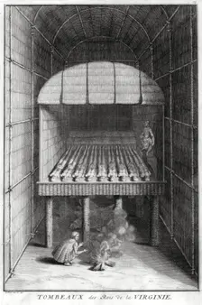 Tombs of the Virginian kings, c1734. Artist: Bernard Picart