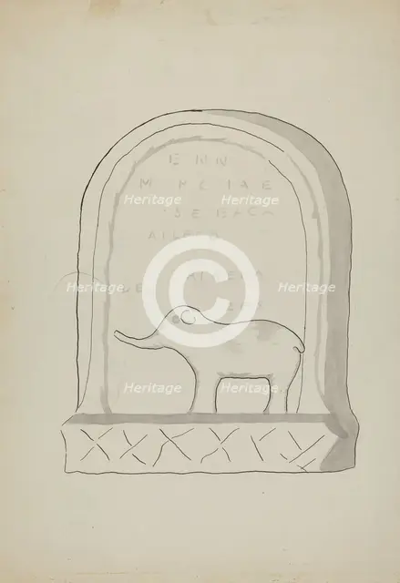 Tombstone, c. 1936. Creator: J.Henry Marley.