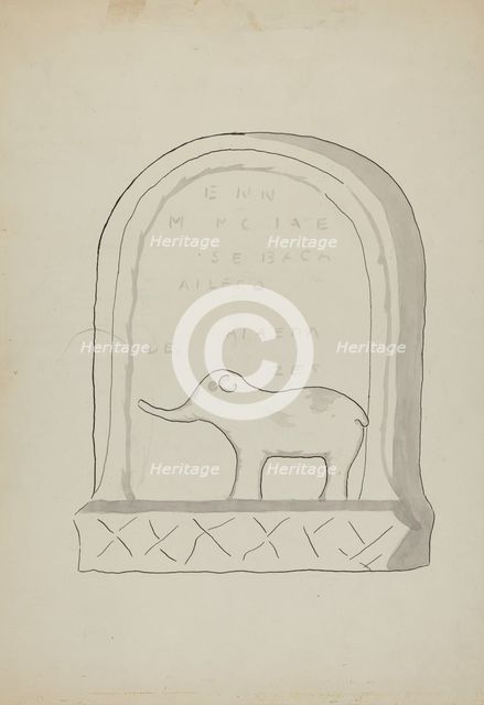 Tombstone, c. 1936. Creator: J.Henry Marley.