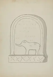 Tombstone, c. 1936. Creator: J.Henry Marley