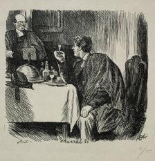 Tomkin's Degree Supper and How it Ended, 1868. Creator: Charles Samuel Keene (British, 1823-1891)
