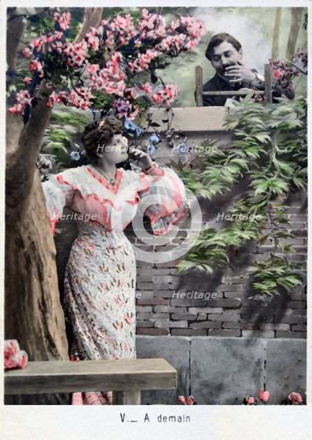 'Tomorrow', vintage French postcard, c1900. Artist: Unknown